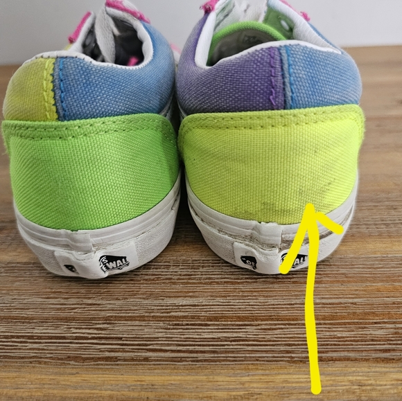 VANS Off The Wall Girls Color Block Shoes, Sneakers - Picture 7 of 9